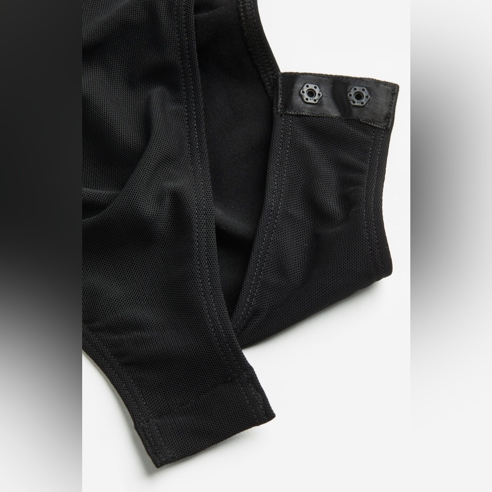 Elegant Black Draped Halterneck bodysuit - Picture 3 of 4